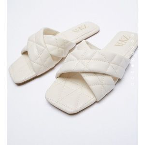 Zara quilted slides
